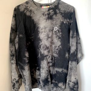 Big Bud Press Crew Sweatshirt - black tie dye
